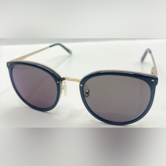 Eyebuydirect Crash Black Gold Oval Sunglasses Frames Only - Picture 2 of 8